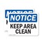 Signmission Keep Area Clean, 18 in W x Rectangle, Plastic OS-2PACK-NS-P-1218-L-15848 - alternate 1
